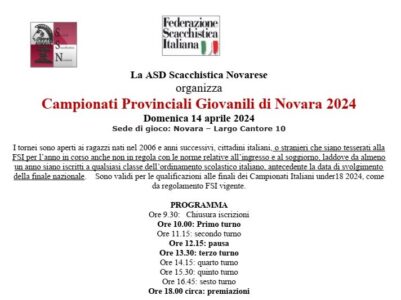 Campionati Provinciali Giovanili di Novara